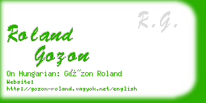 roland gozon business card